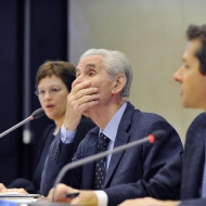 Da sinistra: Cinzia Piciocchi, Stefano Rodotà, Carlo Casonato, foto Alessio Coser, archivio Università di Trento 