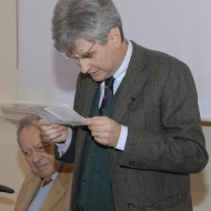 Da sinistra: Cesare Segre, Andrea Comboni, foto AgF Bernardinatti, archivio Università di Trento