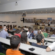 Seminario sul terremoto in Abruzzo. Aula T1 della Facoltà di Ingegneria