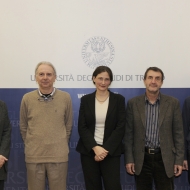 Da sinistra: John Mylopoulos, Davide Bassi, Stefani Scherer, Sandro Stringari, Uri Hasson, foto Agf Bernardinatti