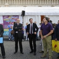 Da sinistra: Antonio Schizzerotto, Lorenzo Dellai, Alessandro Andreatta, foto AgF Bernardinatti, archivio Università di Trento