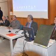 Da sinistra: Franco Nicolis, Gustavo Corni, Wolf-Dietrich Niemeier, Maurizio Giangiulio, foto Cristiano Zanetti, archivio Università di Trento