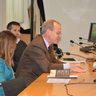Da sinistra: Laura Palazzani, Giuseppe Nesi, Carlo Casonato, foto Cristiano Zanetti, archivio Università di Trento