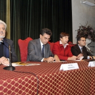 Da sinistra: Pietro Taravacci, Augusto Guarino, Lucia Maestri, Maurizio Giangiulio, foto Alessio Coser, archivio Unitn