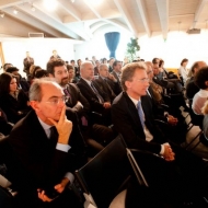 Pubblico presente all'inaugurazione della conferenza per il quinto anno di fondazione del COSBI, archivio COSBI