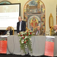Da sinistra: Giuseppe Ferrandi, Davide Bassi, Leonardo Giustiniani, Luigi Blanco, foto Alessio Coser, archivio Università di Trento