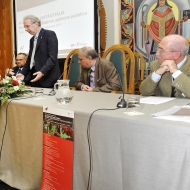 Da sinistra: Giuseppe Ferrandi, Davide Bassi, Leonardo Giustiniani, Luigi Blanco, foto Alessio Coser, archivio Università di Trento