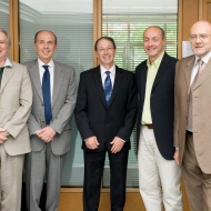 Da sinistra: Davide Bassi, Umberto Paolucci, Rick Rashid, Corrado Priami, Lorenzo Dellai