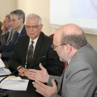 Da sinistra: Davide Bassi, Paolo Collini, Josep Borrell Fontelles, Lorenzo Dellai