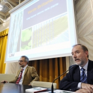 Da sinistra: Stefano Mancuso, Giorgio Vallortigara, foto Alessio Coser, archivio CIMeC