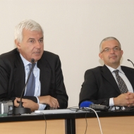 Da sinistra: Alessandro Profumo, Michele Andreaus, foto AgF Bernardinatti, arch
