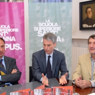 Da sinistra: i presidi Marco Tubino (Ingegneria), Paolo Collini (Economia), Sandro Stringari (Scienze MM.FF.NN.)
