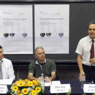 Da sinistra: Alessandro Quattrone, Davide Bassi, Andrea Caranti, foto AgF Bernardinatti, archivio Università di Trento