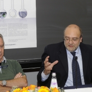 Da sinistra: Davide Bassi, Lorenzo Dellai, foto AgF Bernardinatti, archivio Università di Trento  
