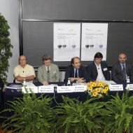 Da sinistra: Marco Tomasi, Claudio Migliaresi, Mauro Dalla Serra, Alberto Faustini, Cesare Furlanello, Riccardo Velasco, Michele Lanzinger