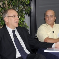 Da sinistra: Marco Tomasi, Claudio Migliaresi, foto AgF Bernardinatti, archivio Università di Trento  