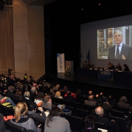 Videomessaggio di Antonio Tajani, foto Roberto Bernardinatti, archivio Università di Trento