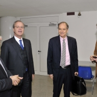 Da sinistra: Diego Quaglioni, Giuseppe Nesi, Alberto Bradanini, Paolo Collini, foto Roberto Bernardinatti, archivio Università di Trento