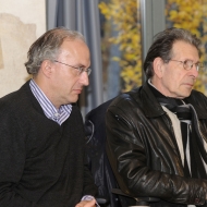 Da sinistra: Massimo Rizzante, Gianni Celati, foto Agf Bernardinatti